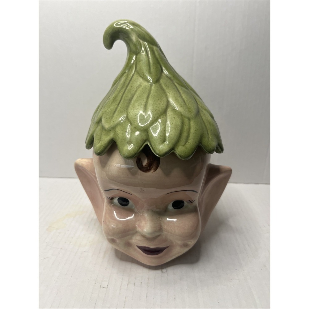 Vintage Elf Pixie Cookie Jar. 1950s
